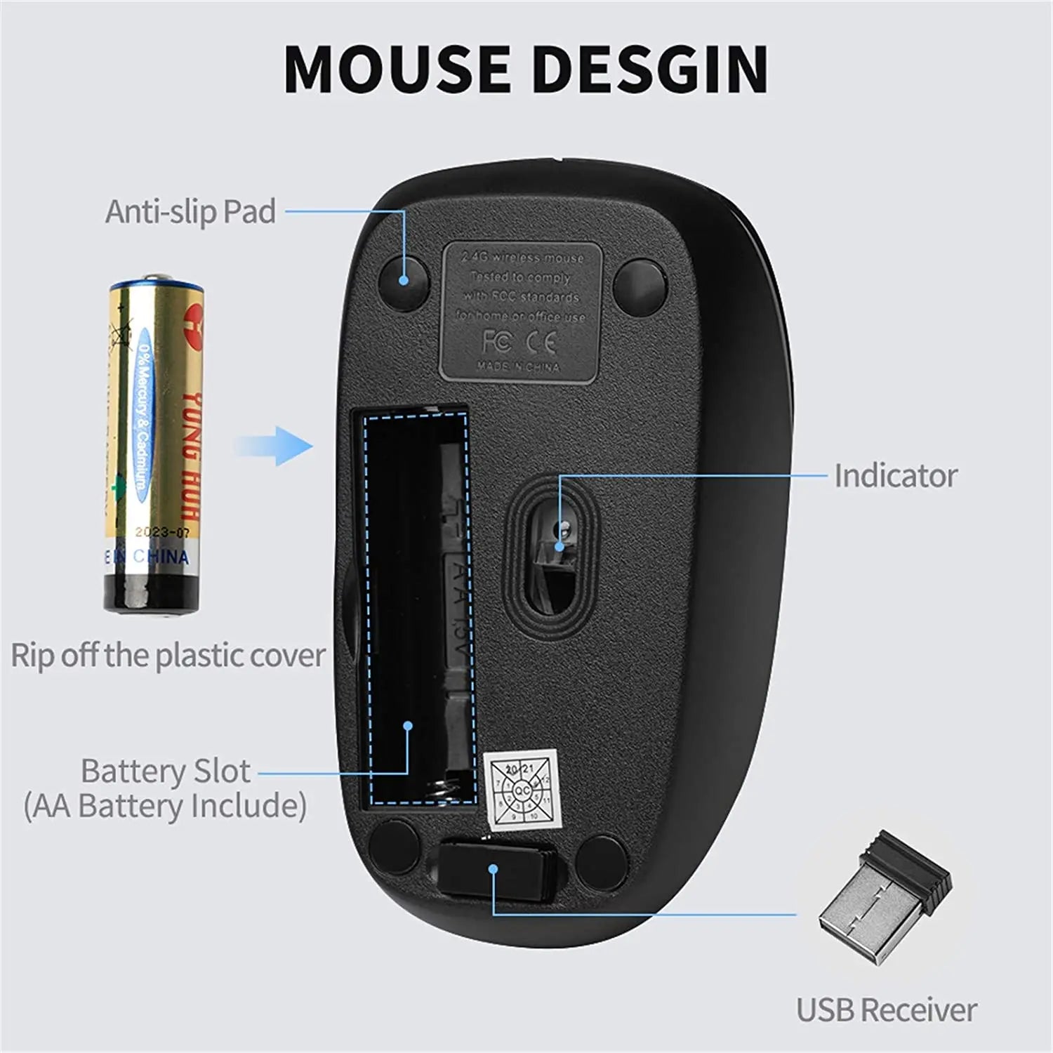 GlideTech™ Advanced Silent Rechargeable Wireless Mouse for Computers